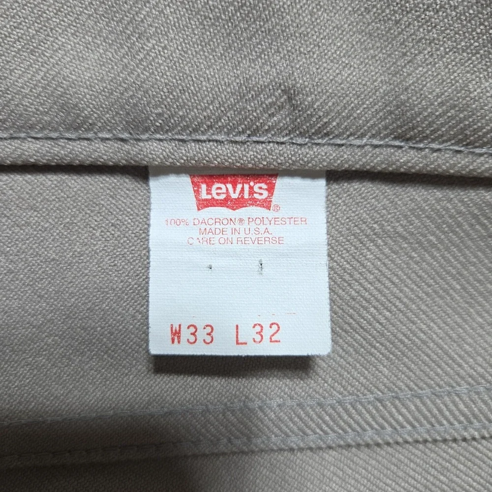 Vintage 90s Levis Pants Mens 32x29 Tan Bootcut Black Tab Made In USA